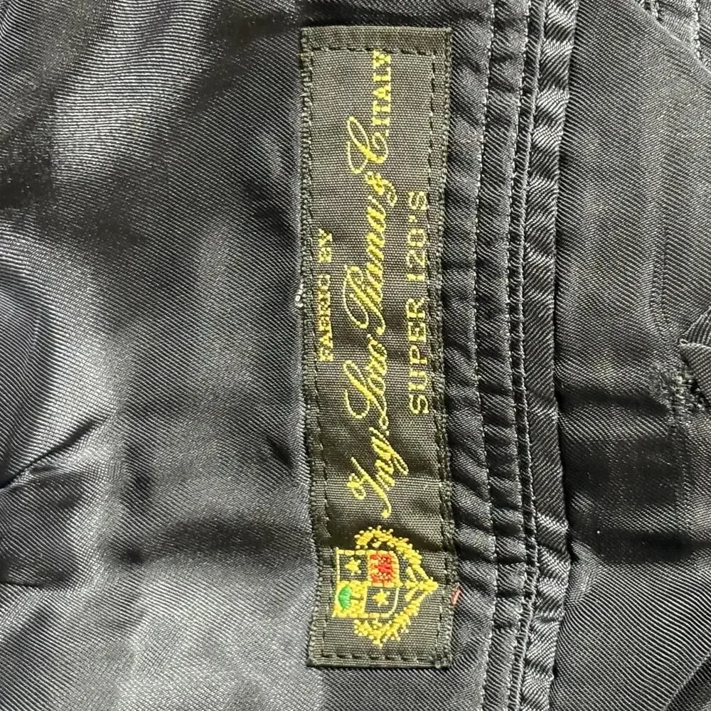 Brooks Brothers Blazer Mens 44 Short Black Golden Fleece Hand Tailored USA Wool